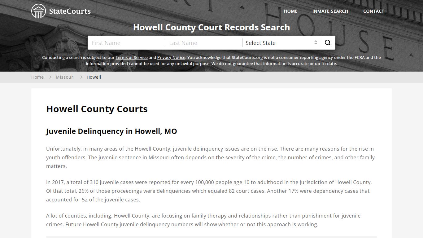 Howell County, MO Courts - Records & Cases - StateCourts